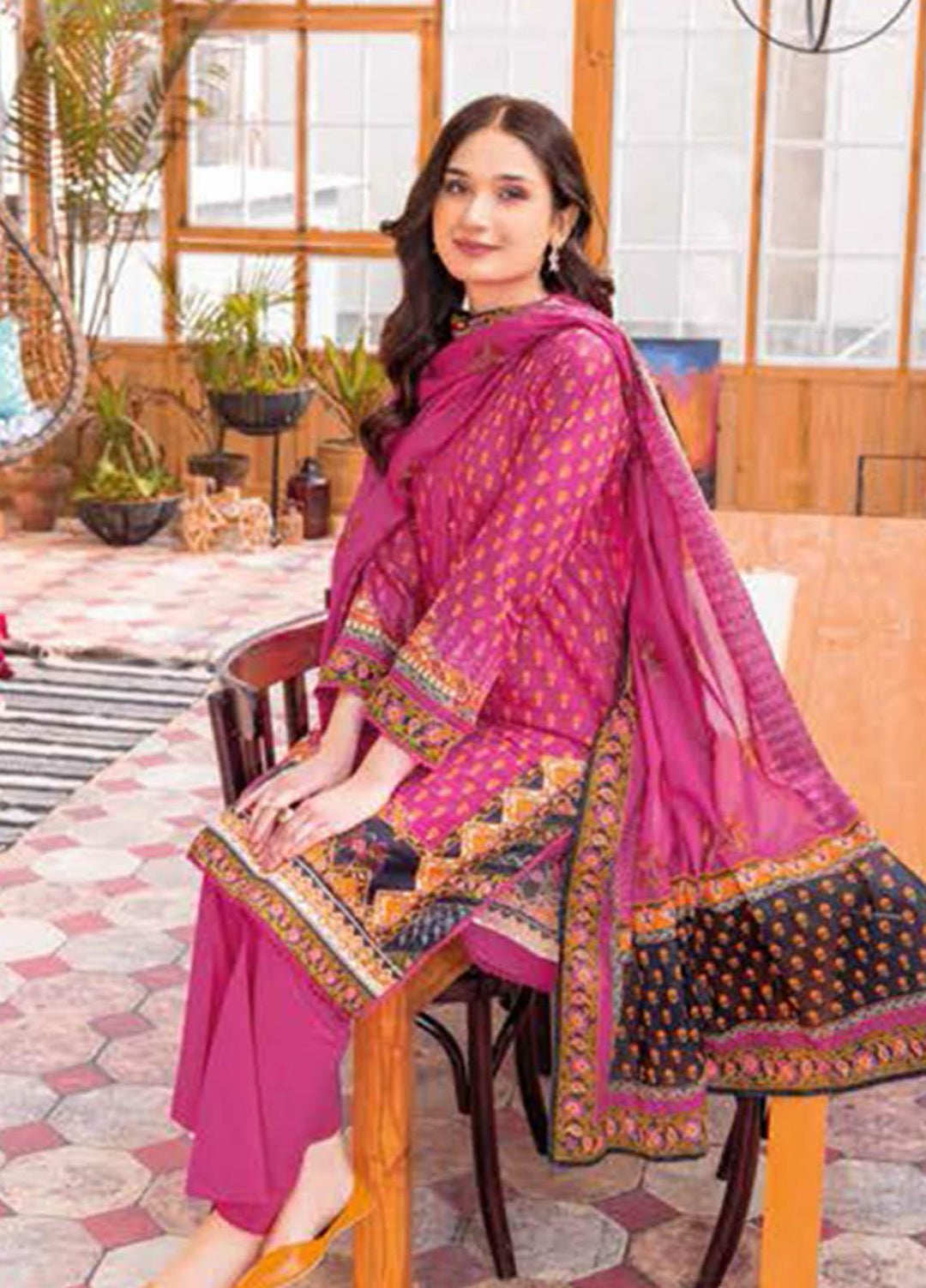 Essential Lawn By Gul Ahmed Printed Lawn Suits Unstitched 3 Piece GA23E CL-32339B - Summer Collection