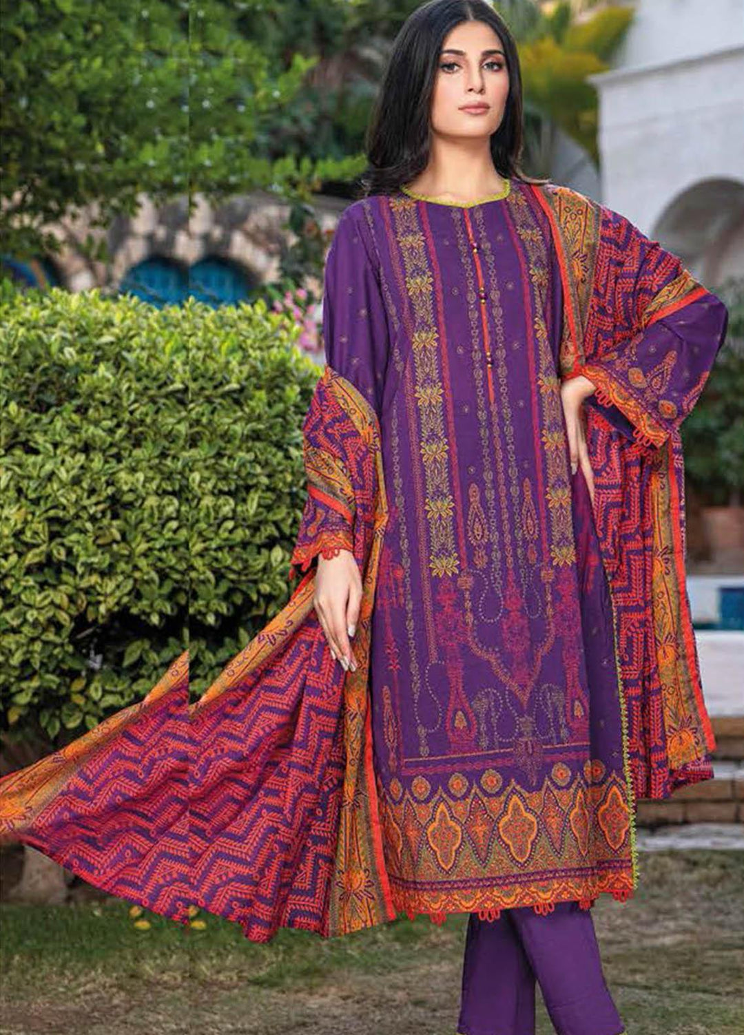 Essential Lawn By Gul Ahmed Printed Lawn Suits Unstitched 3 Piece GA23E CL-32374B - Summer Collection