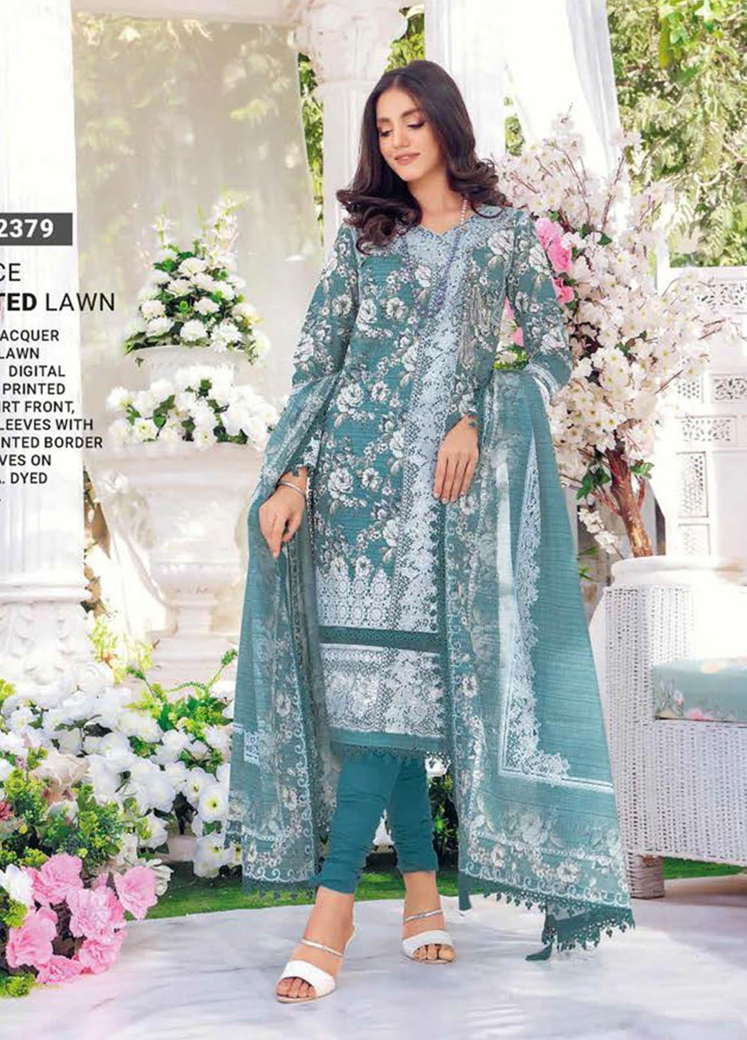 Essential Lawn By Gul Ahmed Printed Lawn Suits Unstitched 3 Piece GA23E CL-32379 - Summer Collection