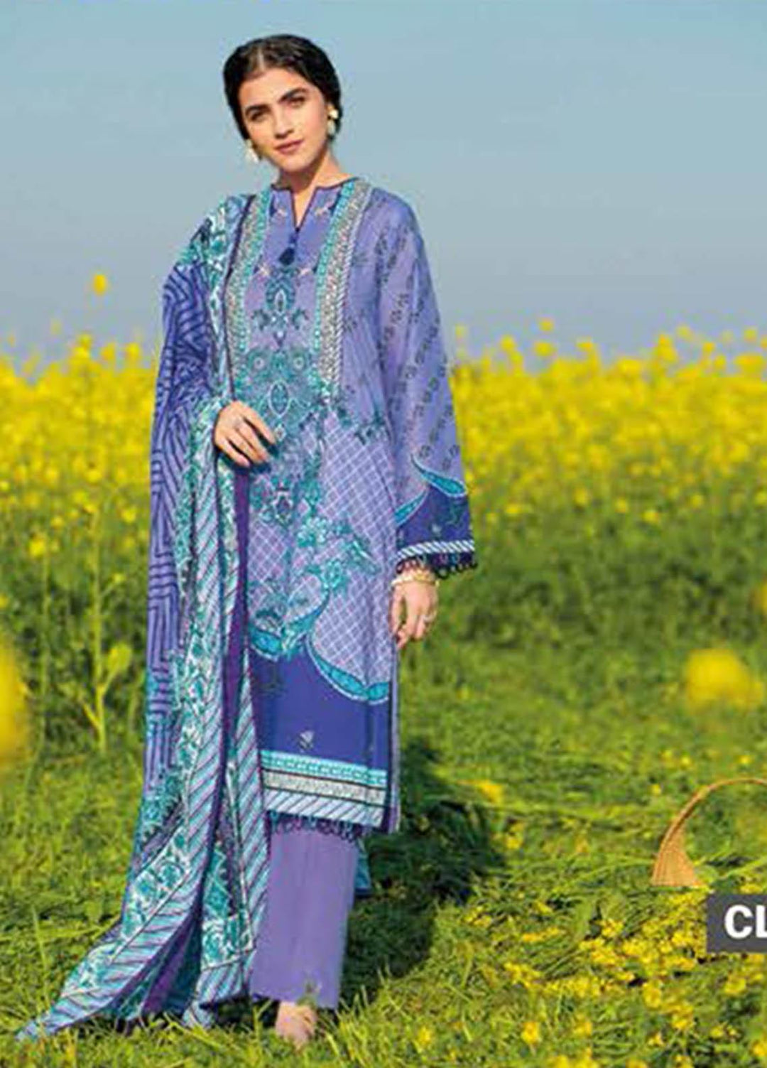 Essential Lawn By Gul Ahmed Printed Lawn Suits Unstitched 3 Piece GA23E CL-32393A - Summer Collection