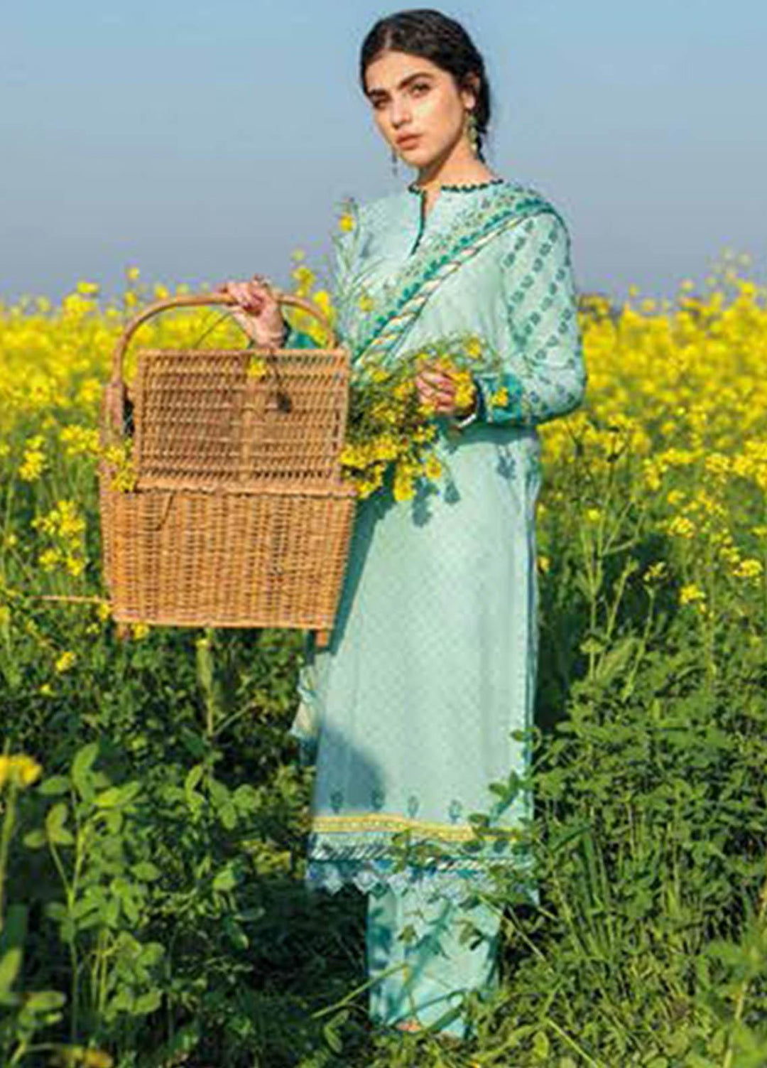 Essential Lawn By Gul Ahmed Printed Lawn Suits Unstitched 3 Piece GA23E CL-32393B - Summer Collection