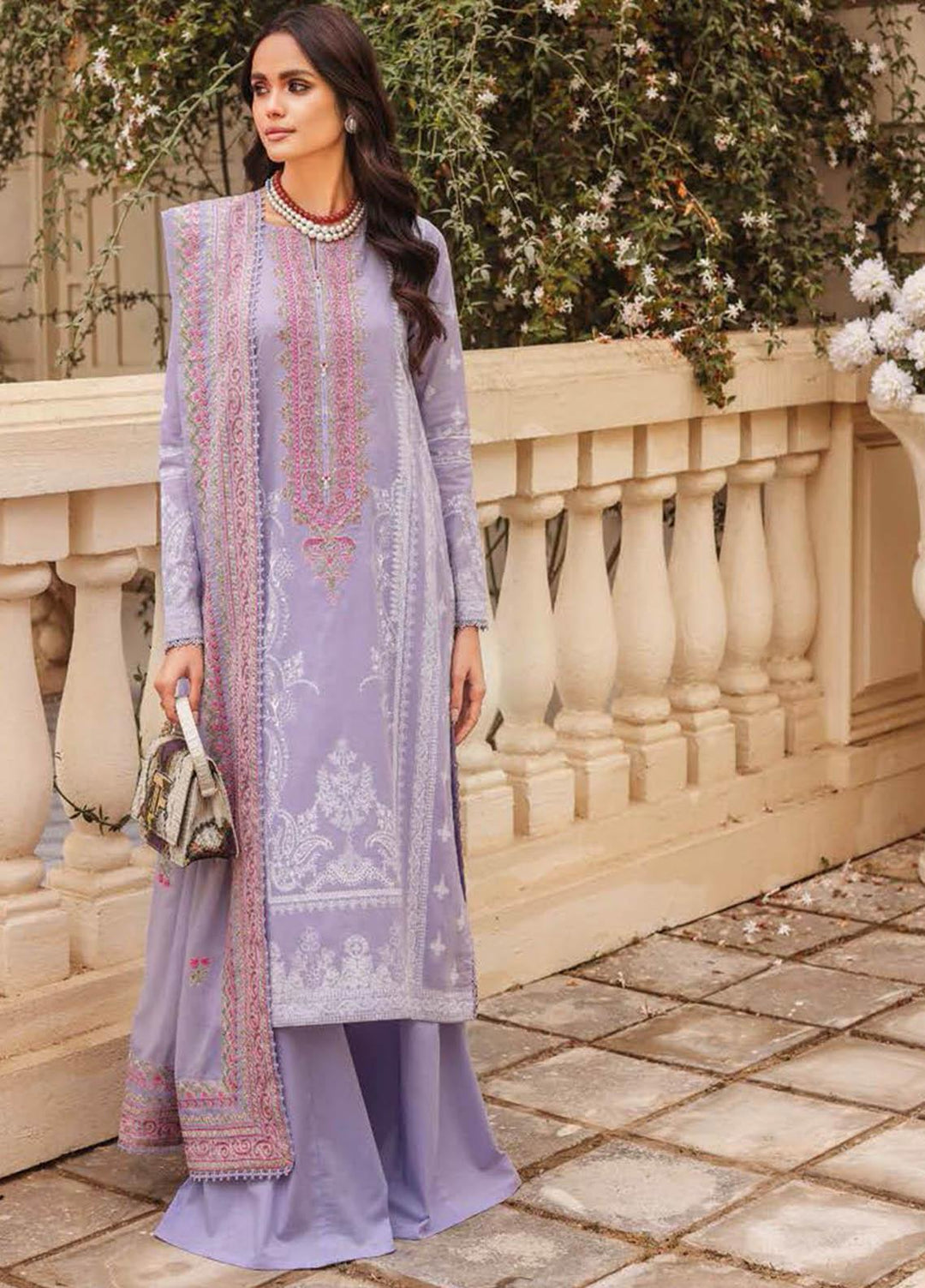 Essential Lawn By Gul Ahmed Embroidered Lawn Suits Unstitched 3 Piece GA23E CL-32402 - Summer Collection