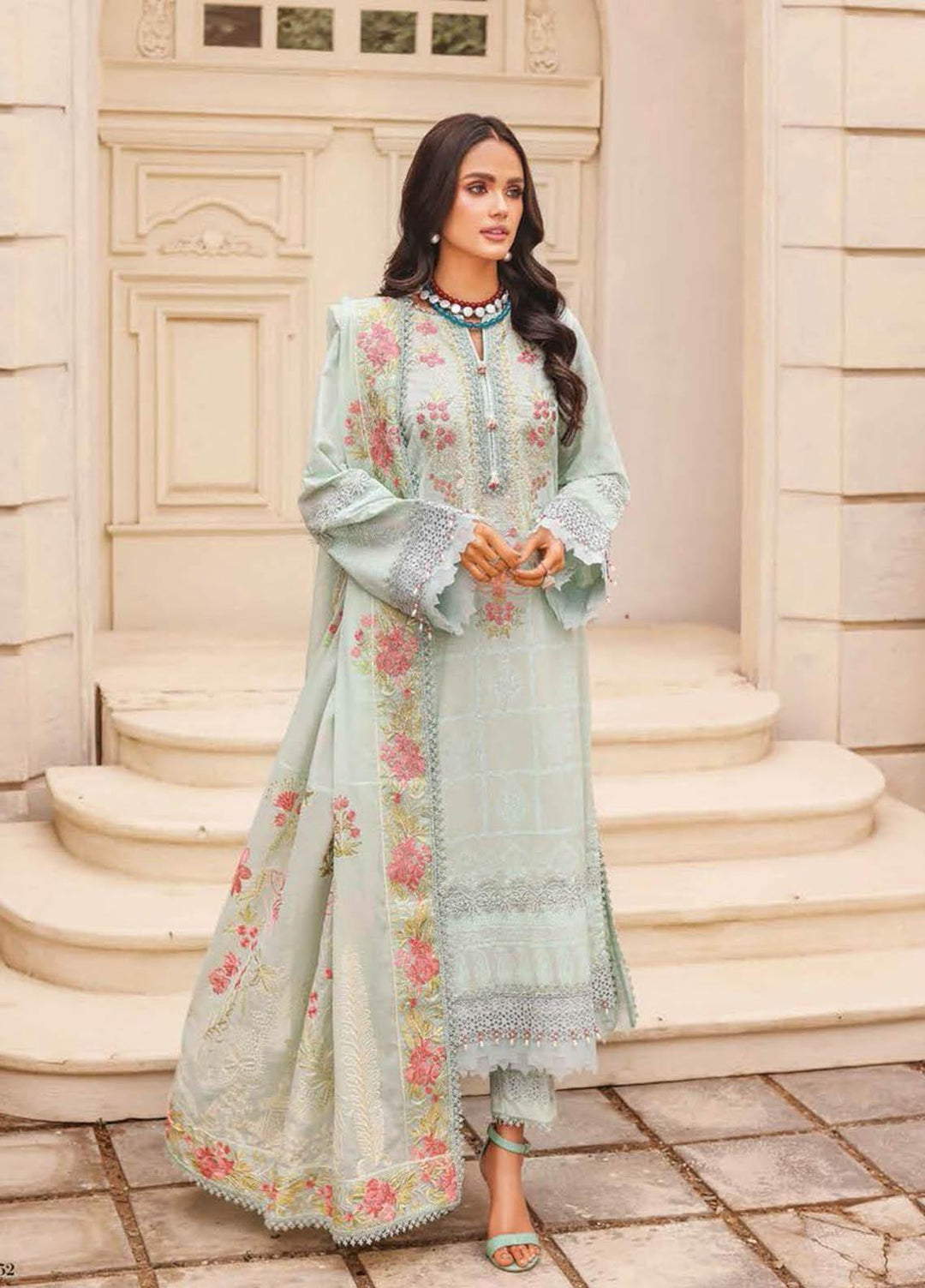 Essential Lawn By Gul Ahmed Embroidered Lawn Suits Unstitched 3 Piece GA23E CL-32404 - Summer Collection