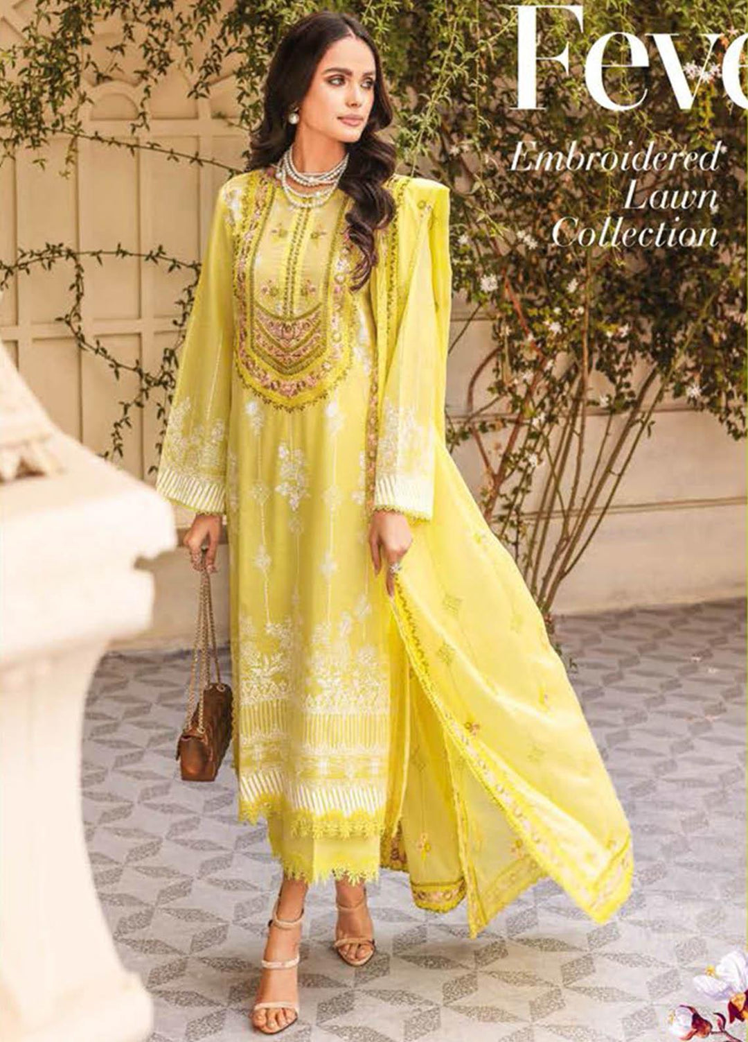 Essential Lawn By Gul Ahmed Embroidered Lawn Suits Unstitched 3 Piece GA23E CL-32405 - Summer Collection