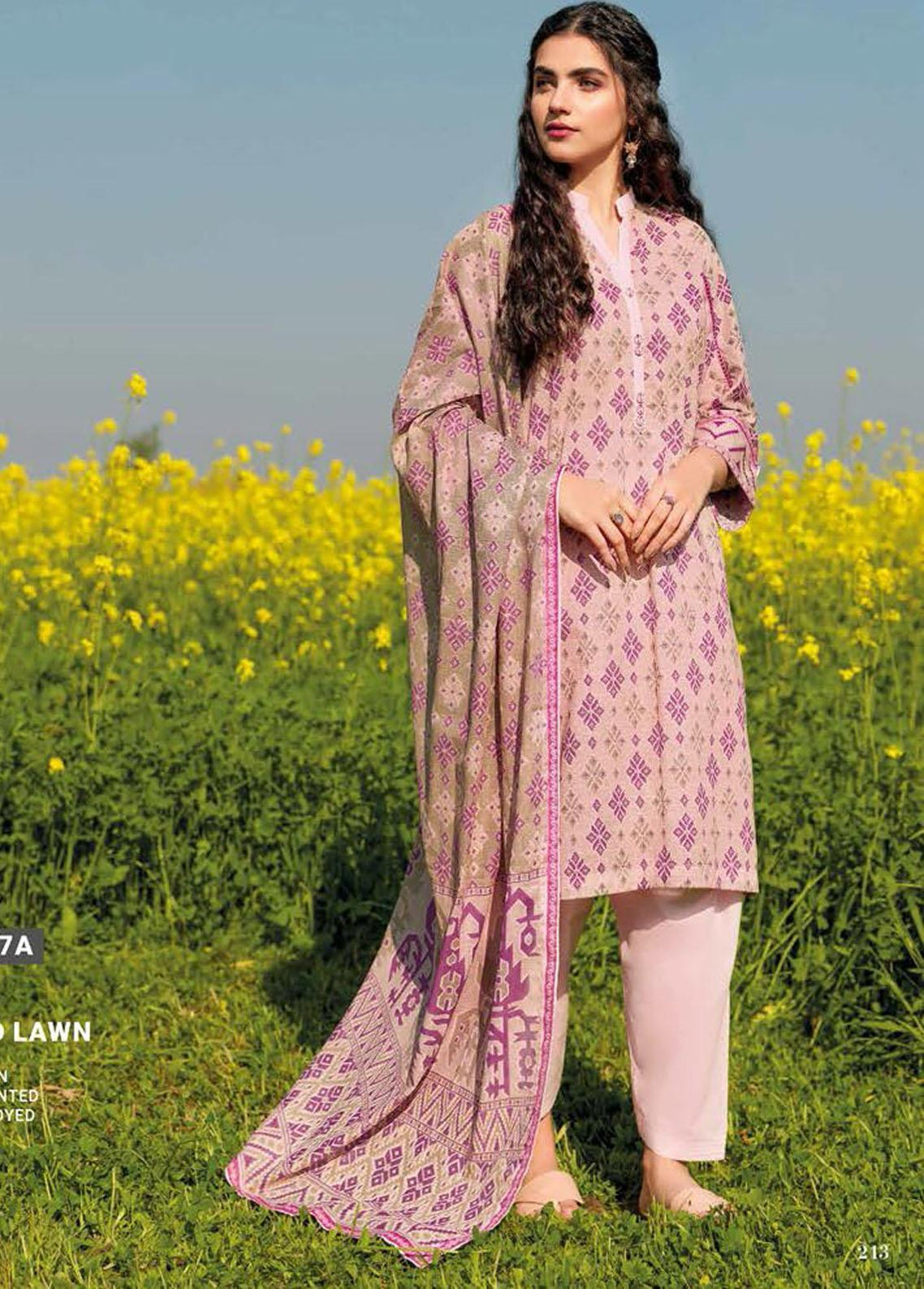 Essential Lawn By Gul Ahmed Printed Lawn Suits Unstitched 3 Piece GA23E CL-32427A - Summer Collection