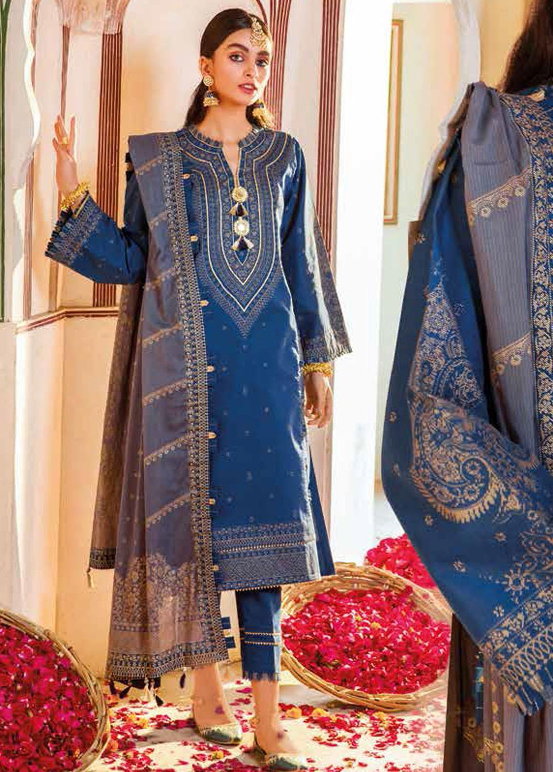 Gul Ahmed Printed Lawn Suits Unstitched 3 Piece GA22SB CL-22183 A - Summer Collection