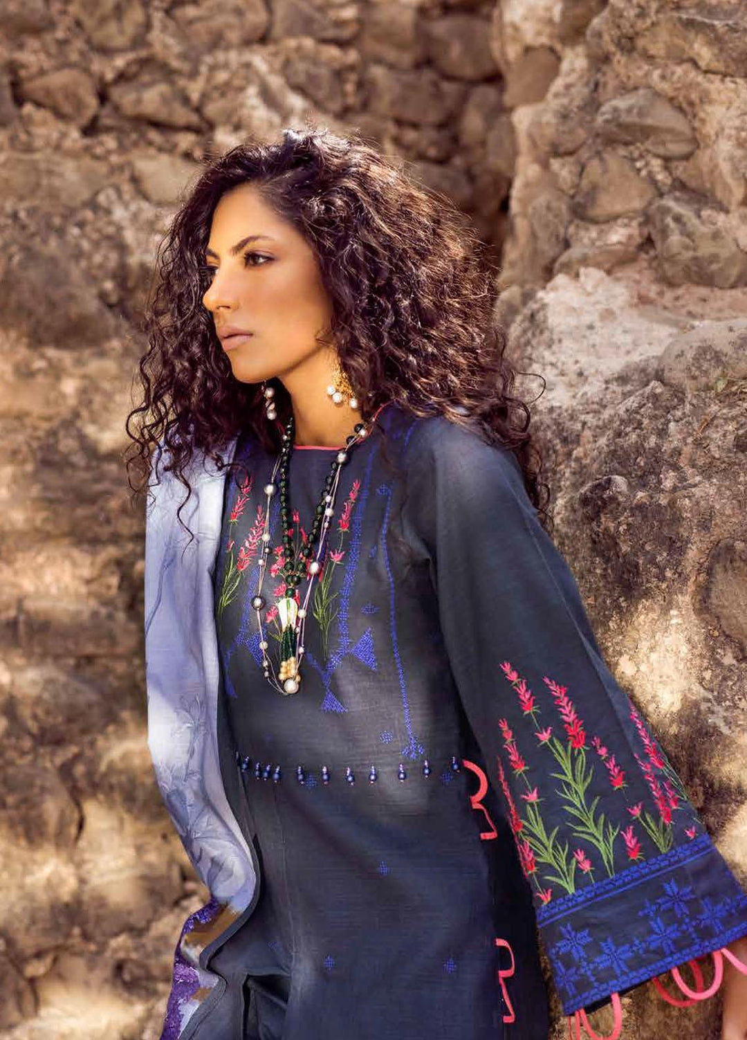 Gul Ahmed Embroidered Khaddar Suits Unstitched 3 Piece GA21WK K-12014 - Winter Collection