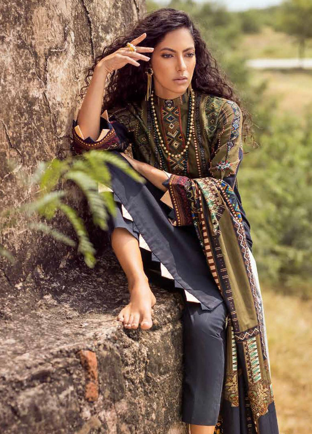 Gul Ahmed Embroidered Khaddar Suits Unstitched 3 Piece GA21WK K-12022 - Winter Collection