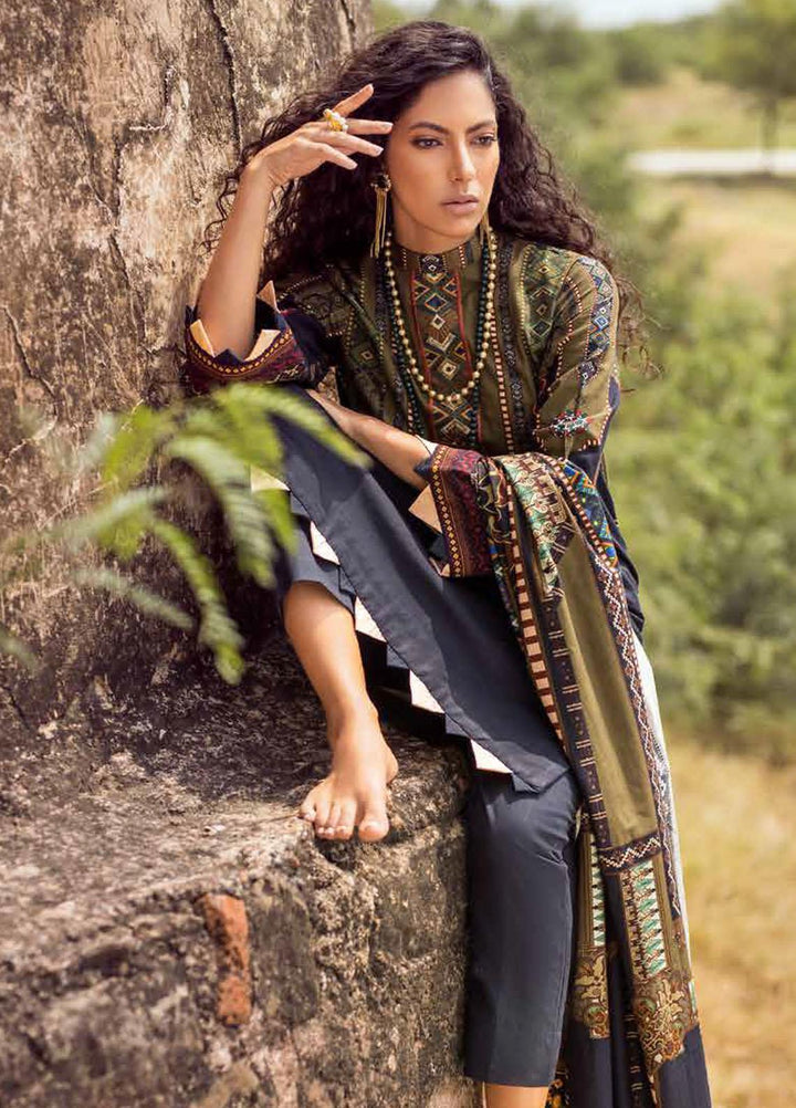 Gul Ahmed Embroidered Khaddar Suits Unstitched 3 Piece GA21WK K-12022 - Winter Collection