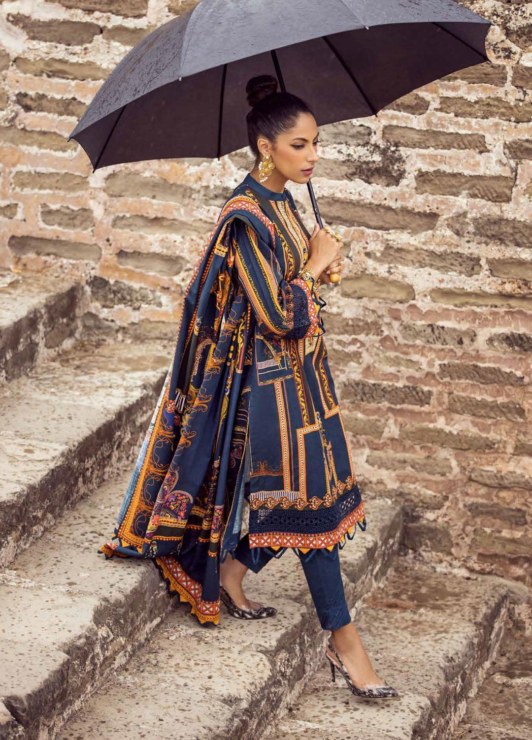 Gul Ahmed Embroidered Khaddar Suits Unstitched 3 Piece GA21WK K-12023 - Winter Collection