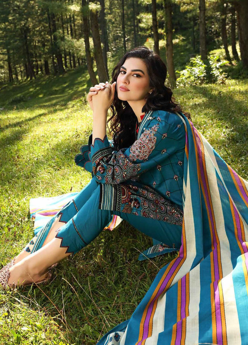 Gul Ahmed Embroidered Khaddar Suits Unstitched 2 Piece GA21WK TK-12002 - Winter Collection