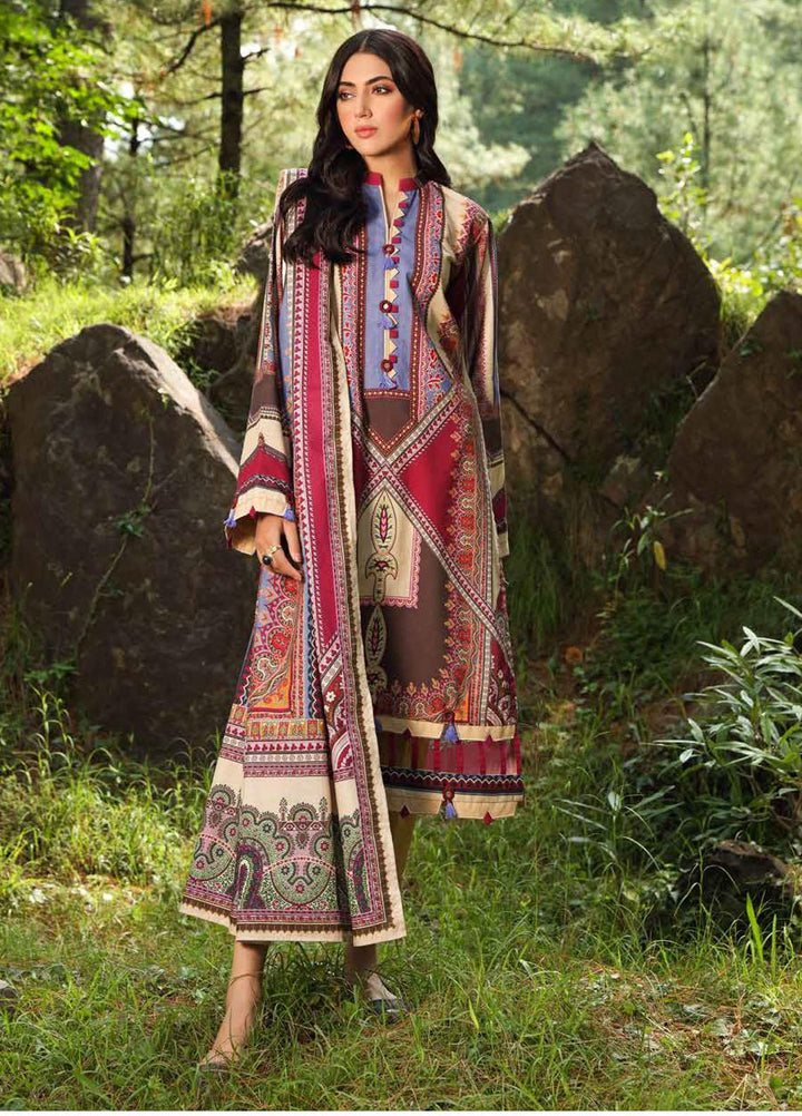 Gul Ahmed Printed Khaddar Suits Unstitched 2 Piece GA21WK TK-12011A - Winter Collection