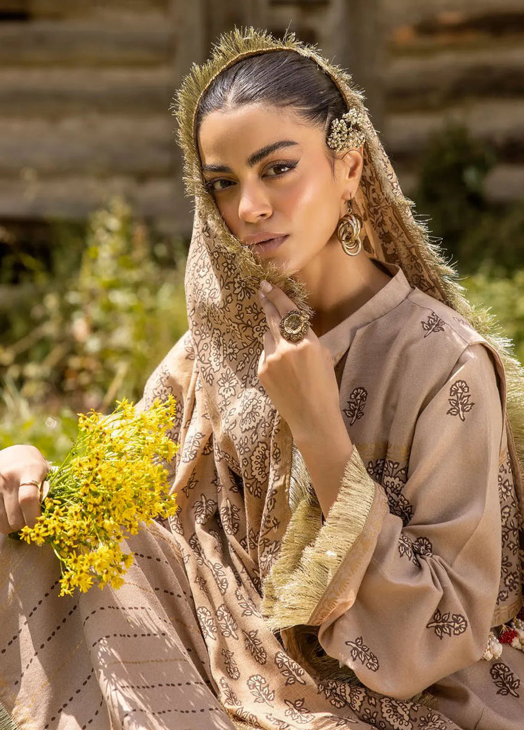 Gul Ahmed Fancy Karandi Suits Unstitched 3 Piece GA24WU AP-42041 - Winter Collection