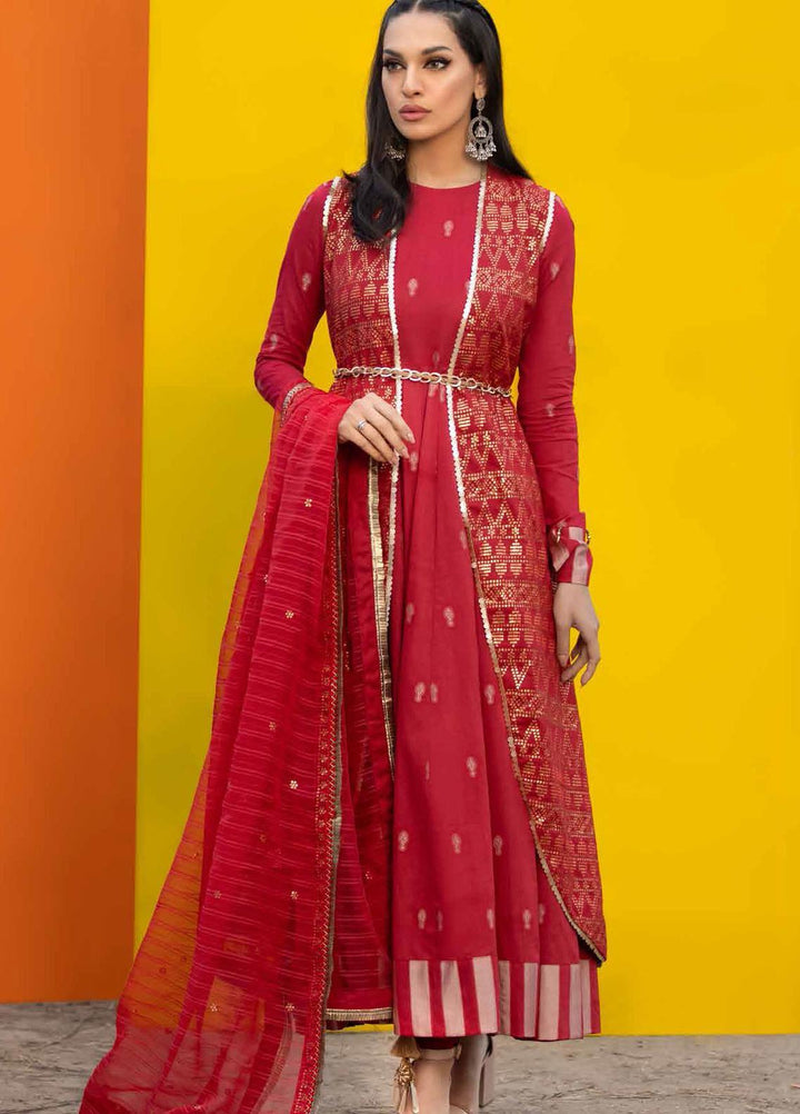 Gul Ahmed Embroidered Jacquard Suits Unstitched 3 Piece GA21FE-2 SP-05 - Festive Collection