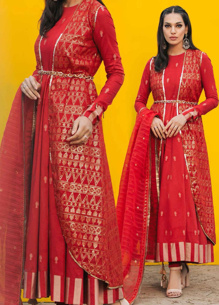 Gul Ahmed Embroidered Jacquard Suits Unstitched 3 Piece GA21FE-2 SP-05 - Festive Collection