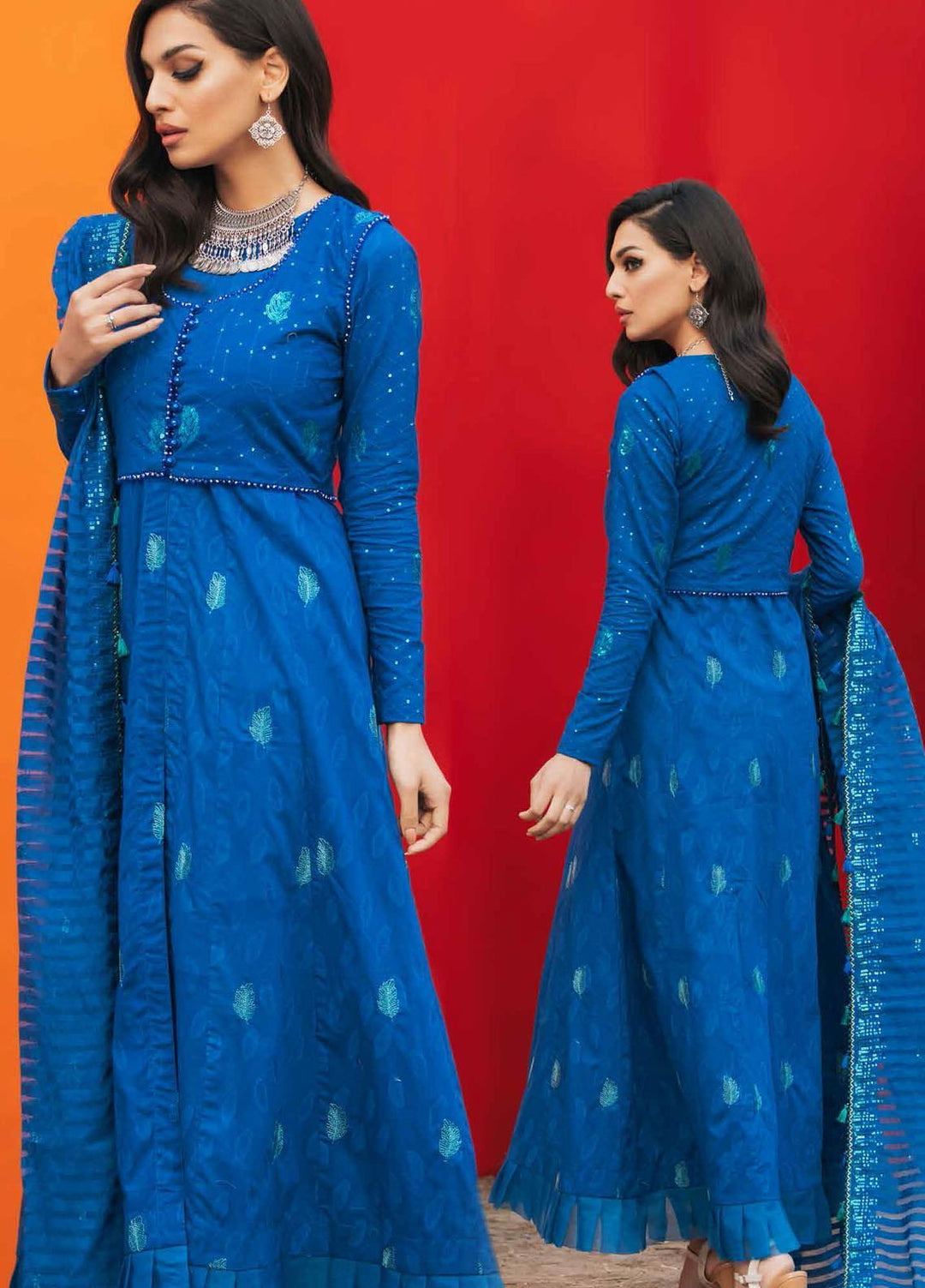 Gul Ahmed Embroidered Jacquard Suits Unstitched 3 Piece GA21FE-2 SP-06 - Festive Collection