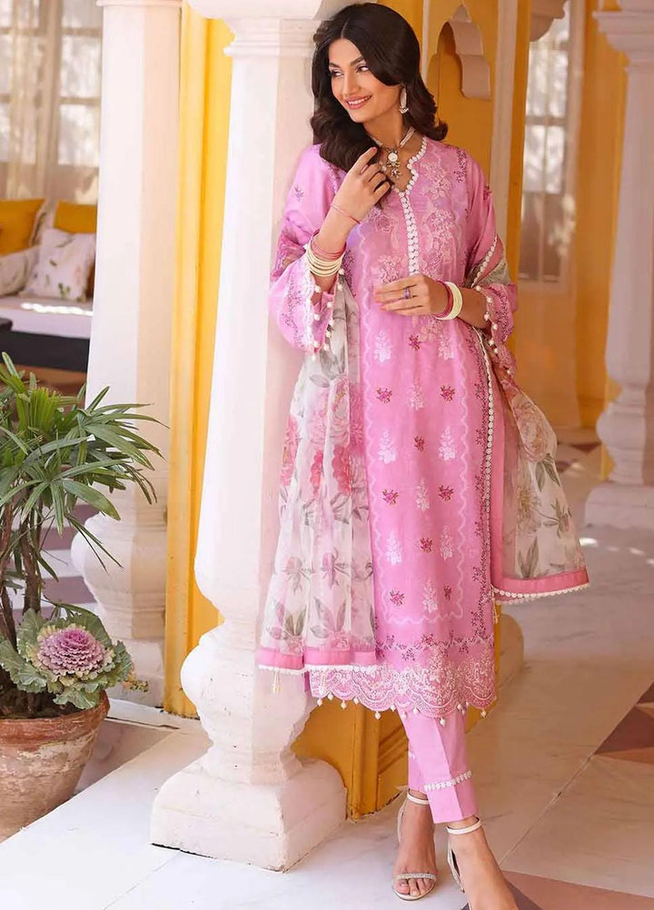 Gul Ahmed Embroidered Lawn Suits Unstitched 3 Piece GA23F OG-32009 - Festive Collection