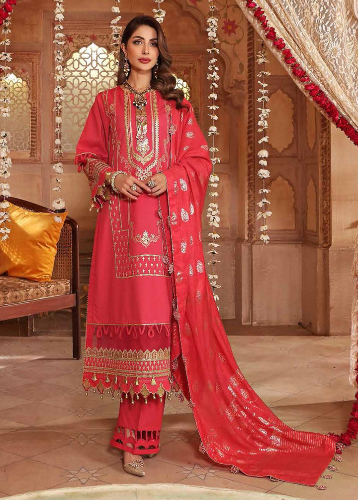 Gul Ahmed Embroidered Lawn Suits Unstitched 3 Piece GA22EA FE-12029 - Festive Collection