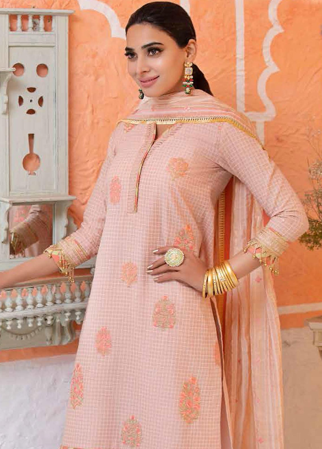 Gul Ahmed Embroidered Lawn Suits Unstitched 3 Piece GA22EA FE-12033 - Festive Collection