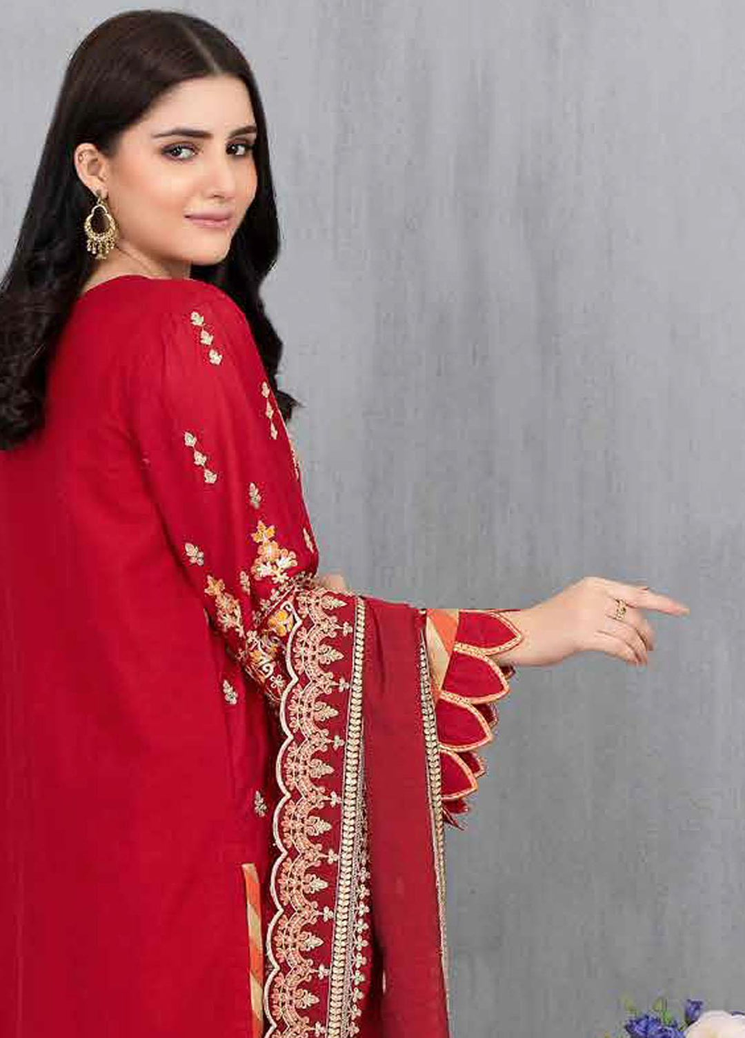 Gul Ahmed Embroidered Lawn Suits Unstitched 3 Piece GA22EA FE-12245 - Festive Collection