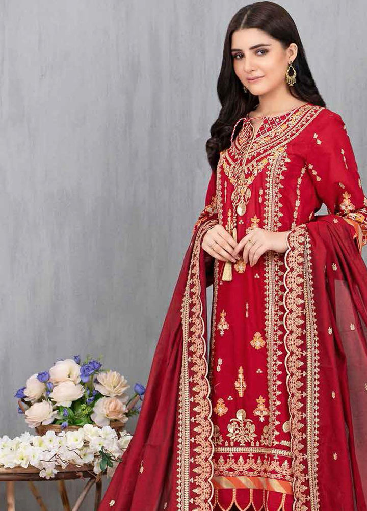 Gul Ahmed Embroidered Lawn Suits Unstitched 3 Piece GA22EA FE-12245 - Festive Collection