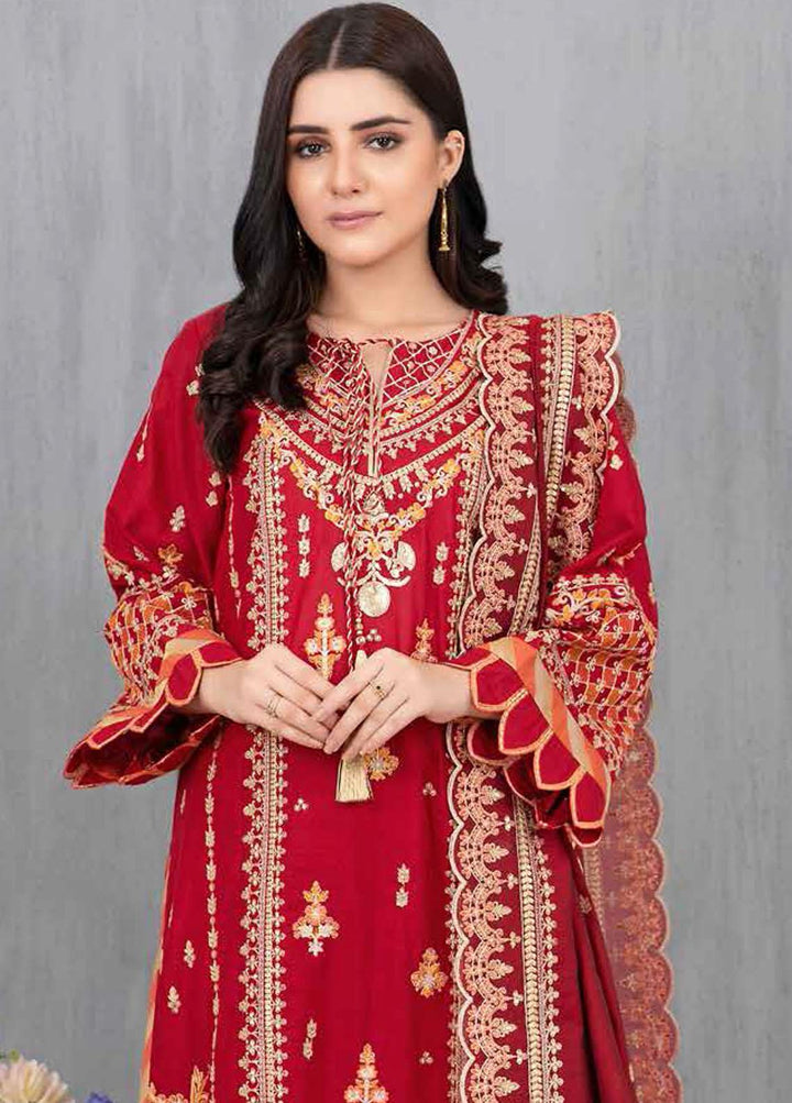 Gul Ahmed Embroidered Lawn Suits Unstitched 3 Piece GA22EA FE-12245 - Festive Collection