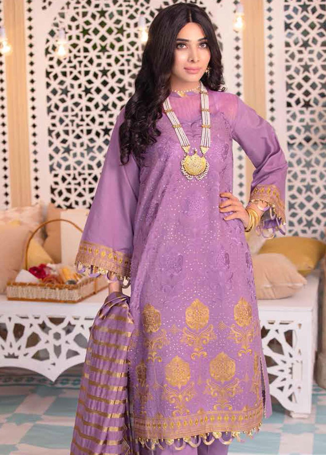 Gul Ahmed Embroidered Lawn Suits Unstitched 3 Piece GA22EA FE-22002 - Festive Collection