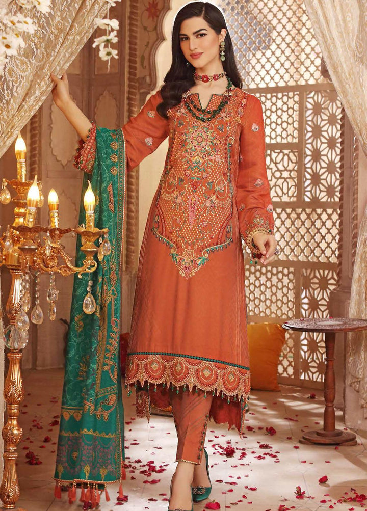Gul Ahmed Embroidered Lawn Suits Unstitched 3 Piece GA22EA FE-22044 - Festive Collection