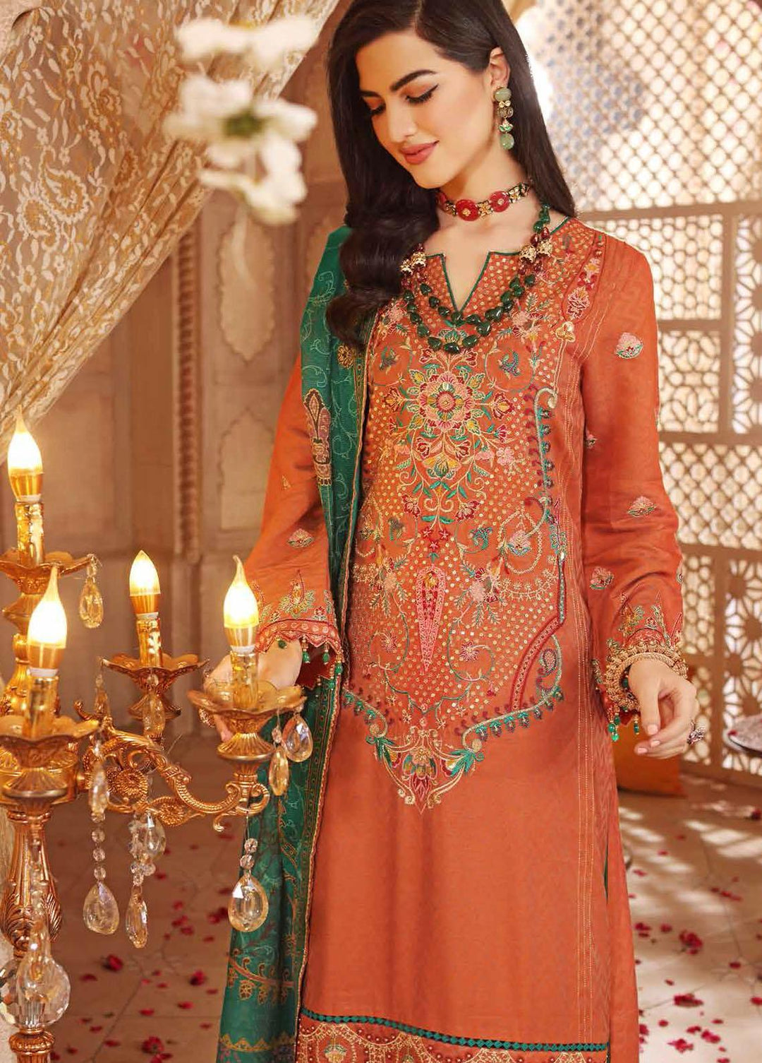 Gul Ahmed Embroidered Lawn Suits Unstitched 3 Piece GA22EA FE-22044 - Festive Collection