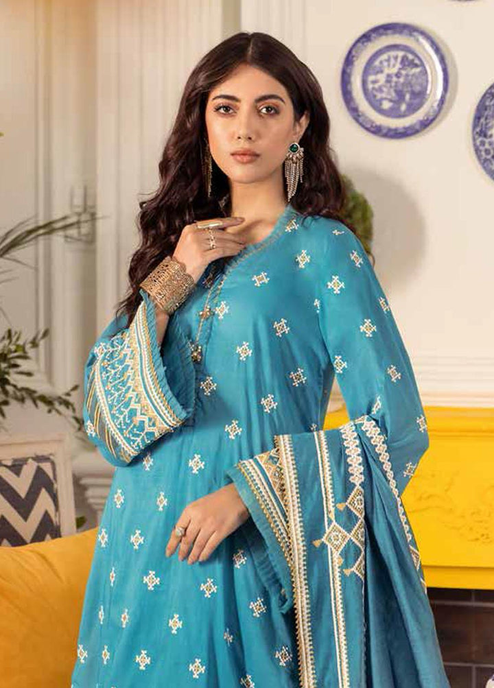 Gul Ahmed Embroidered Lawn Suits Unstitched 3 Piece GA22EA FE-22068 - Festive Collection