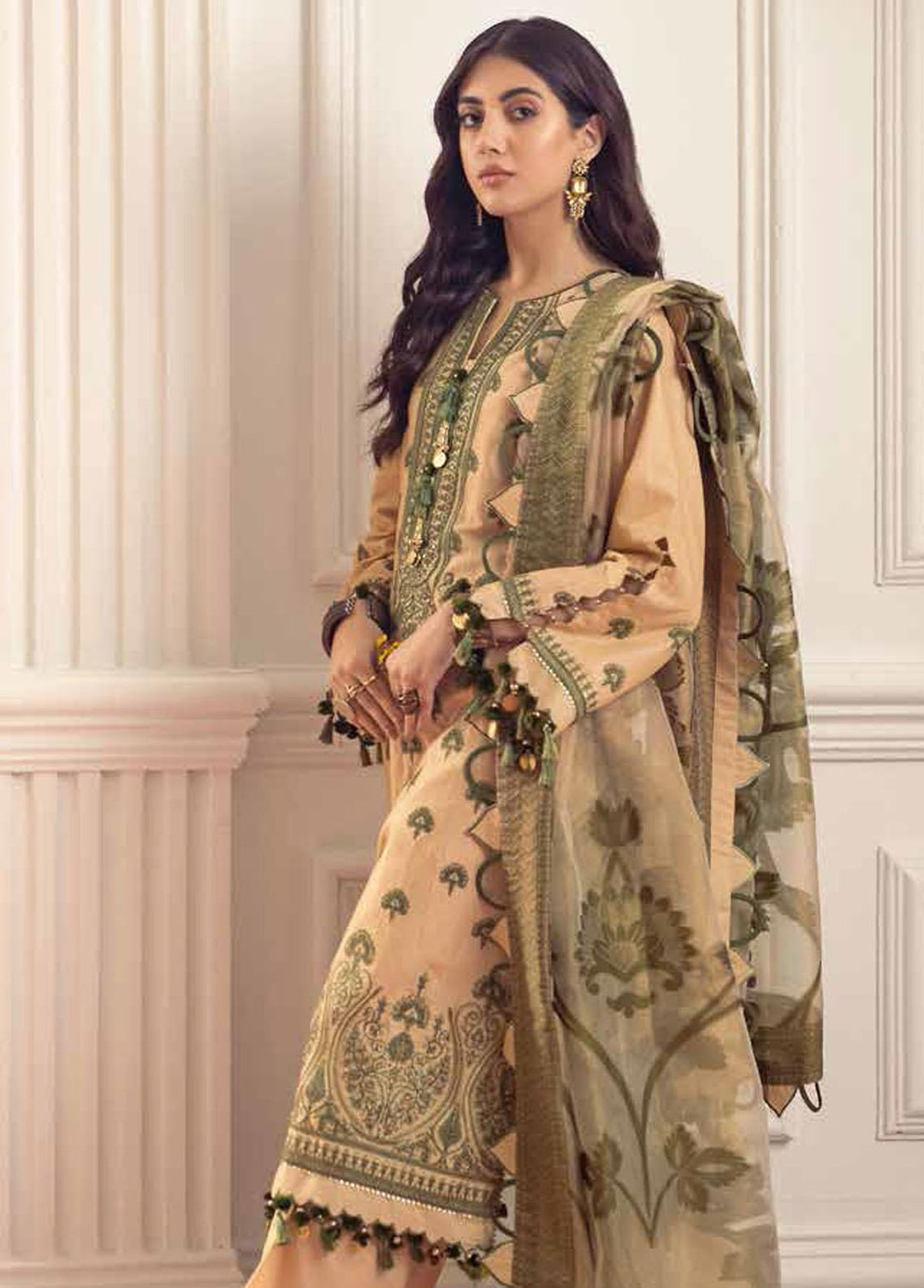 Gul Ahmed Embroidered Lawn Suits Unstitched 3 Piece GA22EA FE-22071 - Festive Collection