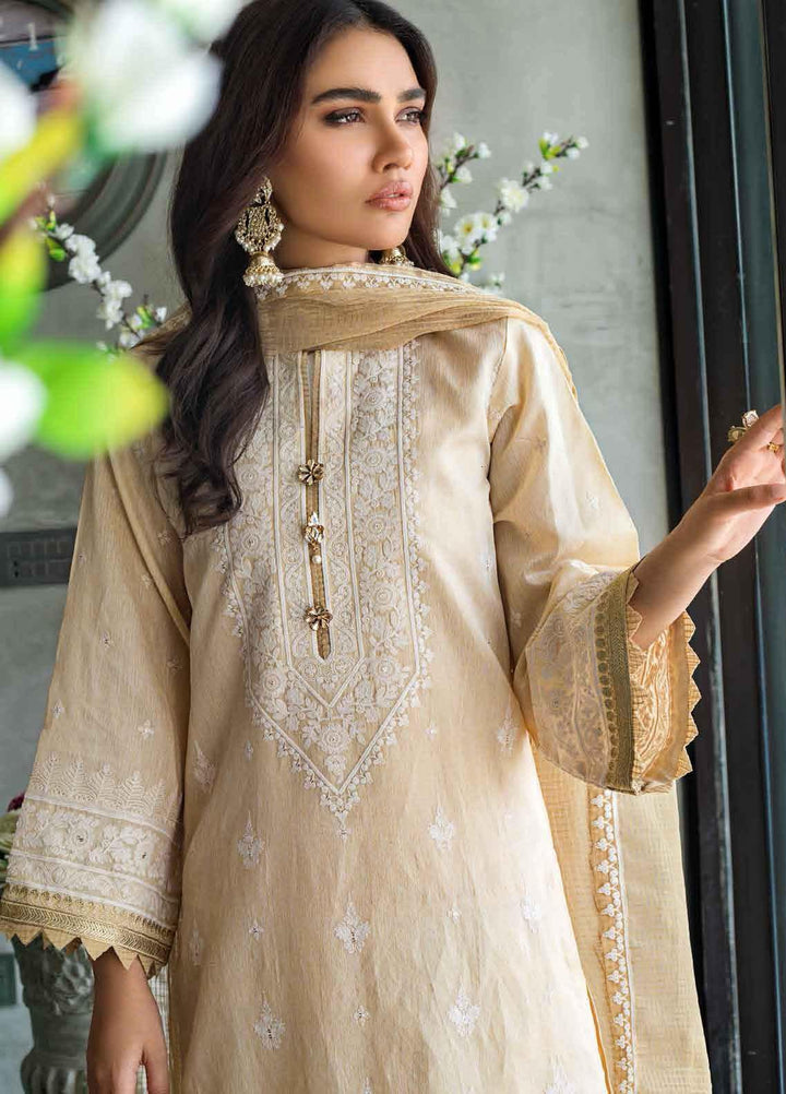 Gul Ahmed Embroidered Cotton Silk Suits Unstitched 3 Piece GA21FL 12215 - Luxury Festive Collection