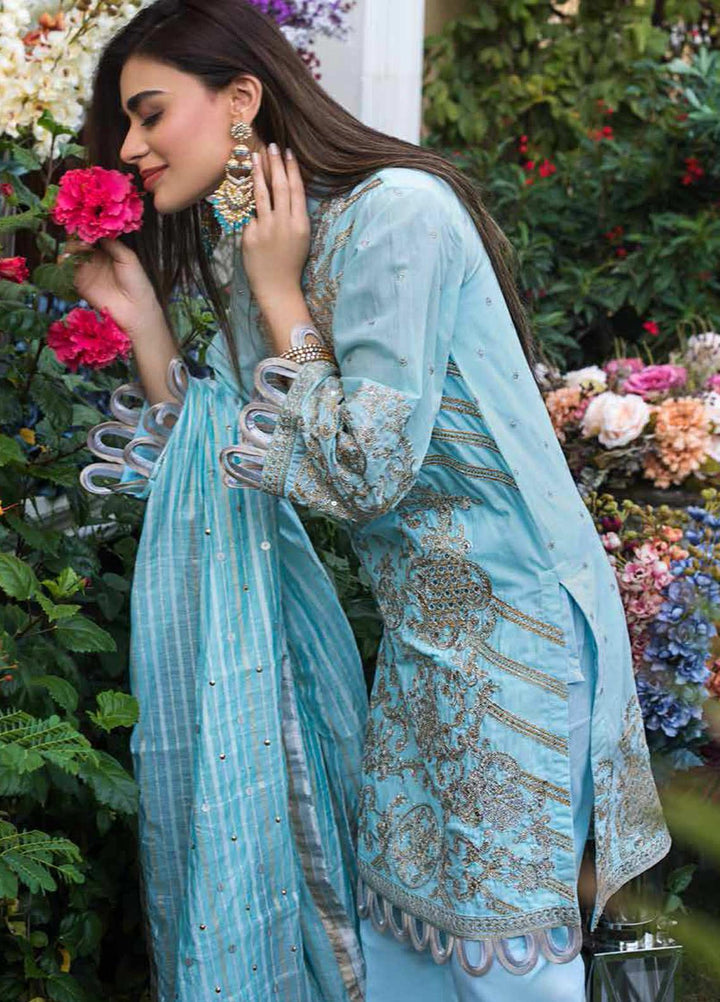 Gul Ahmed Embroidered Lawn Suits Unstitched 3 Piece GA21FL 12216 Zeenat - Luxury Festive Collection