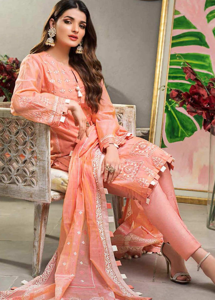 Gul Ahmed Embroidered Yarn Suits Unstitched 3 Piece GA21FL 12218 - Luxury Festive Collection
