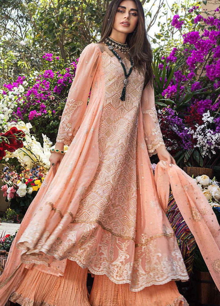 Gul Ahmed Embroidered Chiffon Suits Unstitched 3 Piece GA21FL 12222 Rani - Luxury Festive Collection