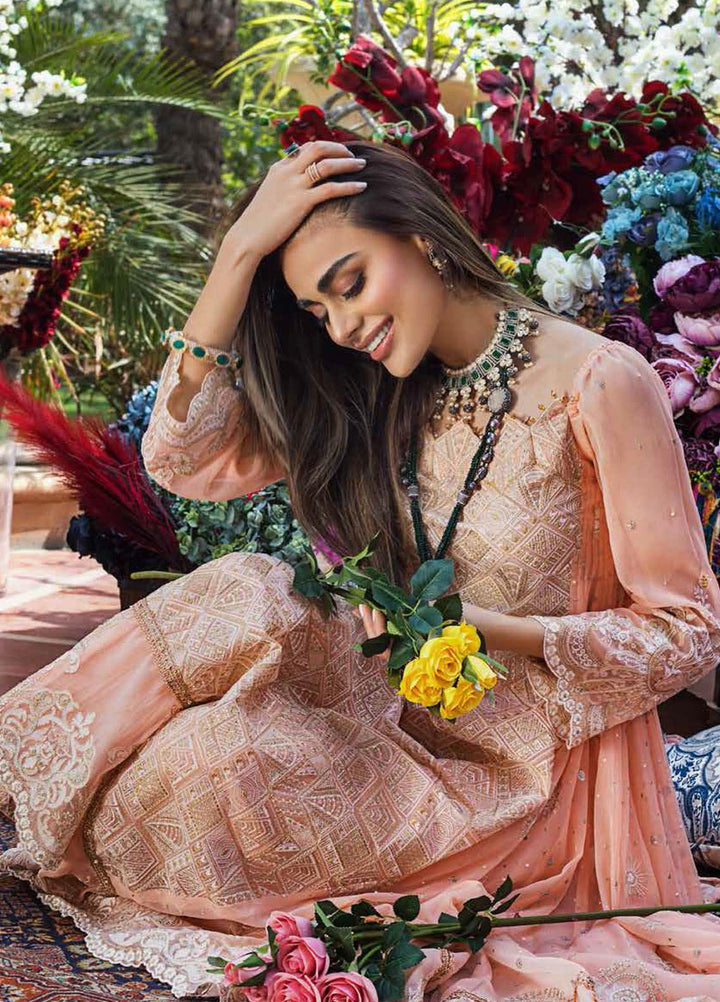 Gul Ahmed Embroidered Chiffon Suits Unstitched 3 Piece GA21FL 12222 Rani - Luxury Festive Collection