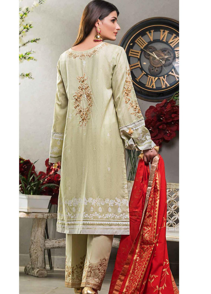 Gul Ahmed Embroidered Lawn Suits Unstitched 3 Piece GA21FL 12227 Esra - Luxury Festive Collection