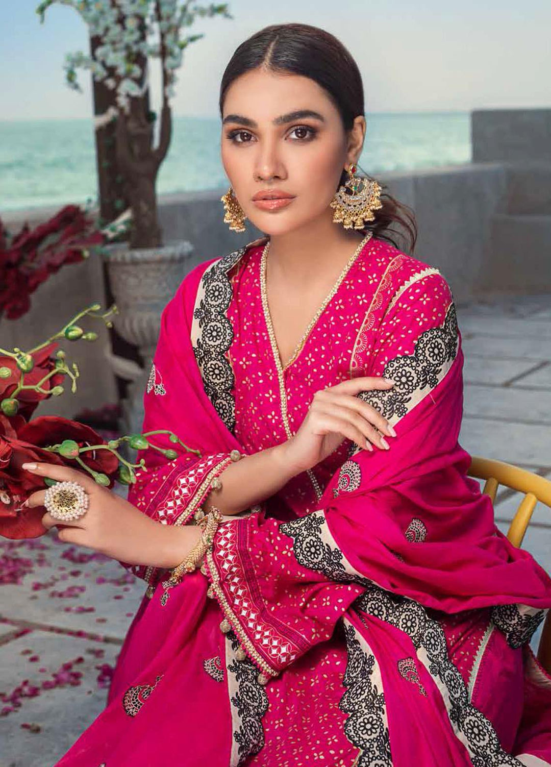 Gul Ahmed Embroidered Lawn Suits Unstitched 3 Piece GA21FL 12230 Mastani - Luxury Festive Collection