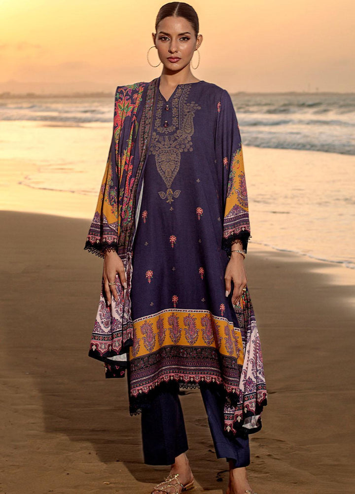Gul Ahmed Printed Linen Suits Unstitched 3 Piece GA23LLW CV 32001 - Winter Collection