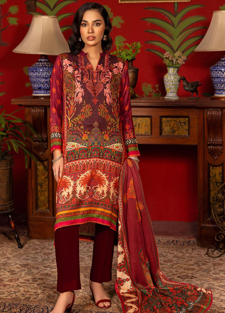Gul Ahmed Embroidered Linen Suits Unstitched 3 Piece GA23LLW CV 32003 - Winter Collection