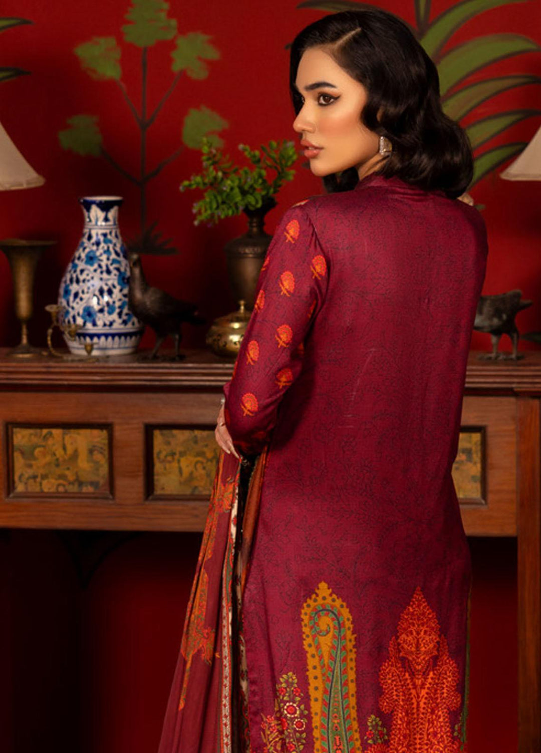 Gul Ahmed Embroidered Linen Suits Unstitched 3 Piece GA23LLW CV 32003 - Winter Collection