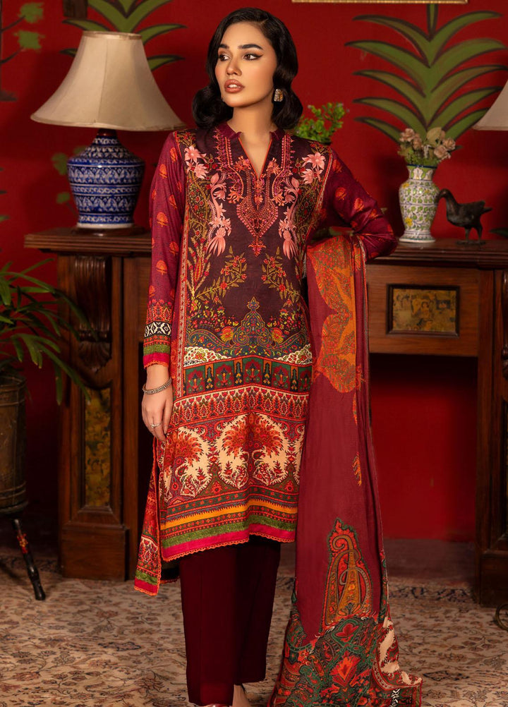 Gul Ahmed Embroidered Linen Suits Unstitched 3 Piece GA23LLW CV 32003 - Winter Collection