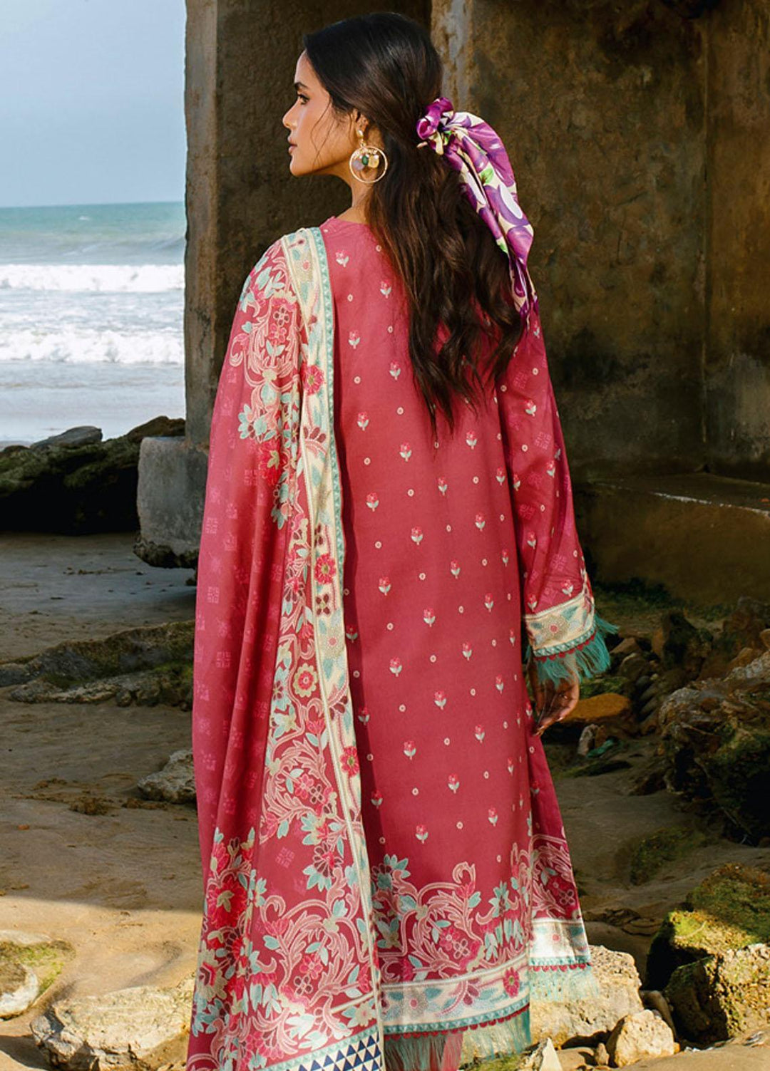 Gul Ahmed Printed Linen Suits Unstitched 3 Piece GA23LLW CV 32004 - Winter Collection