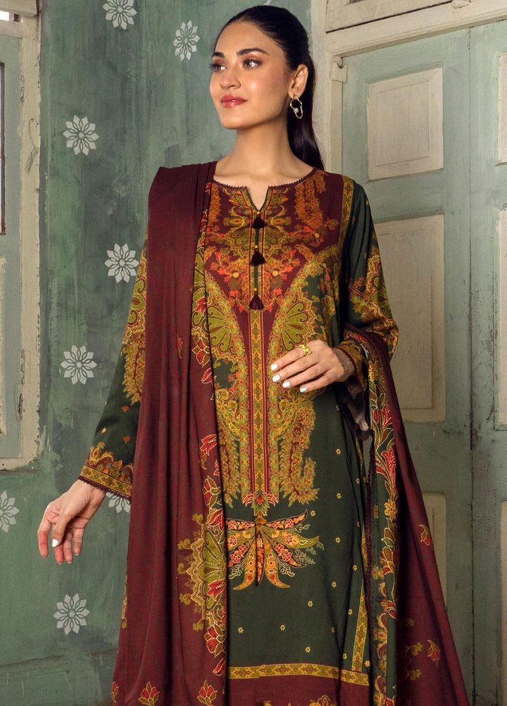 Gul Ahmed Printed Linen Suits Unstitched 3 Piece GA23LLW CV 32005 - Winter Collection