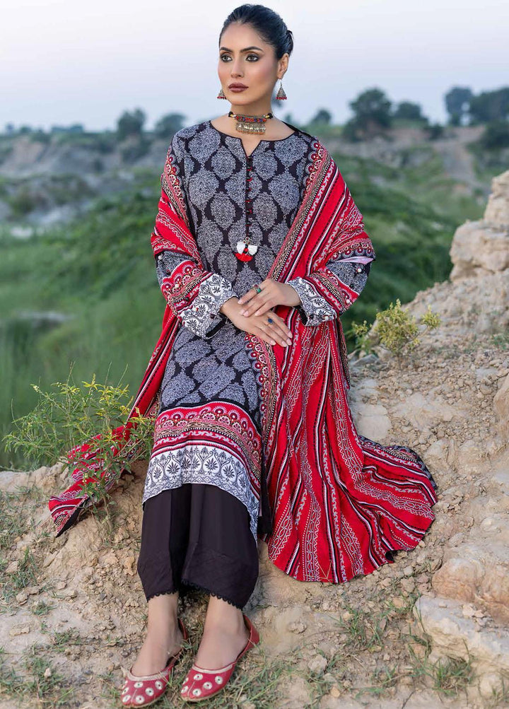 Gul Ahmed Printed Linen Suits Unstitched 3 Piece GA22LN LT-22008A - Winter Collection