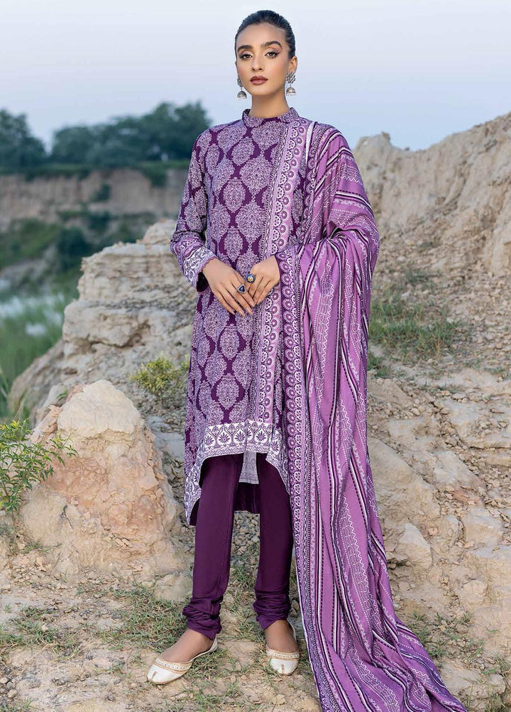 Gul Ahmed Printed Linen Suits Unstitched 3 Piece GA22LN LT-22008B - Winter Collection