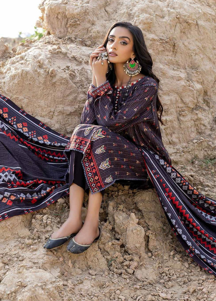 Gul Ahmed Printed Linen Suits Unstitched 3 Piece GA22LN LT-22011A - Winter Collection