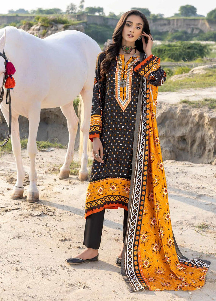 Gul Ahmed Printed Linen Suits Unstitched 3 Piece GA22LN LT-22014A - Winter Collection
