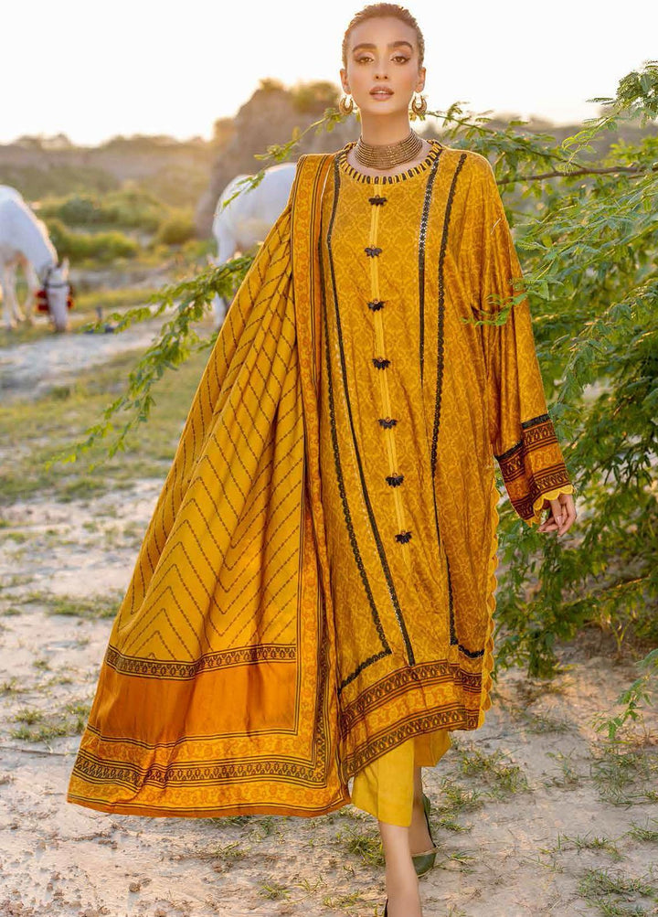 Gul Ahmed Printed Linen Suits Unstitched 3 Piece GA22LN LT-22015A - Winter Collection