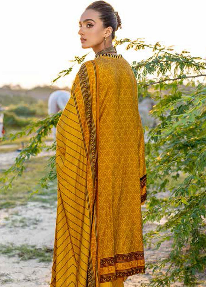 Gul Ahmed Printed Linen Suits Unstitched 3 Piece GA22LN LT-22015A - Winter Collection